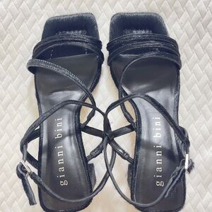 Gianni Bini Black Strappy Heels